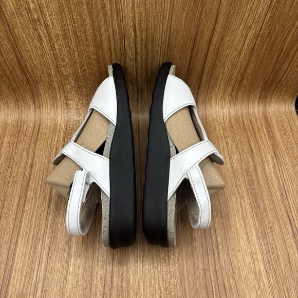 SAS Captiva Women's White Leather  T-Strap Sandals  8.5 M TRIPAD Made in USA - Picture 5 of 10